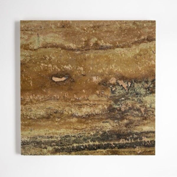 Scabas red honed blend travertine tile rich layered natural stone texture by Country Floors