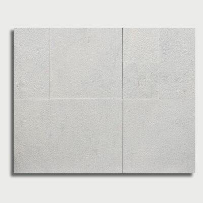 Ice White Sandblasted French Pattern Marble Pavers French Pattern