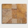 Antiqued Blend Tumbled French Pattern Travertine Pavers French Pattern Image