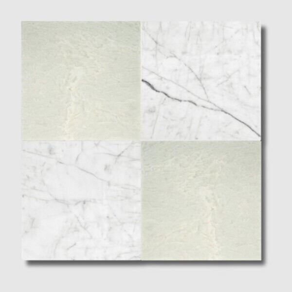 Ming Green, Carrara C Select Polished Checkerboard Pattern Marble Bundle 12×12