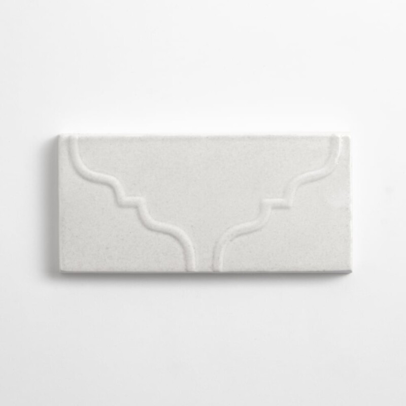 Cloud White Glossy Fina Ceramic Accent Tiles 3x6
