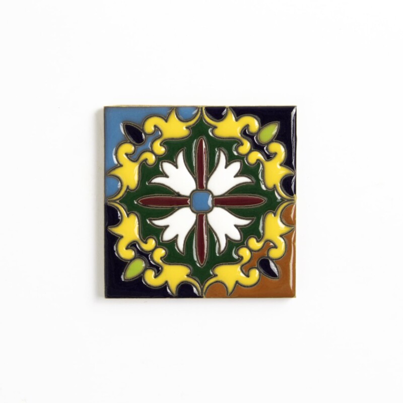 Talavera Glossy Ambar Glazed Terracotta Tiles 4x4