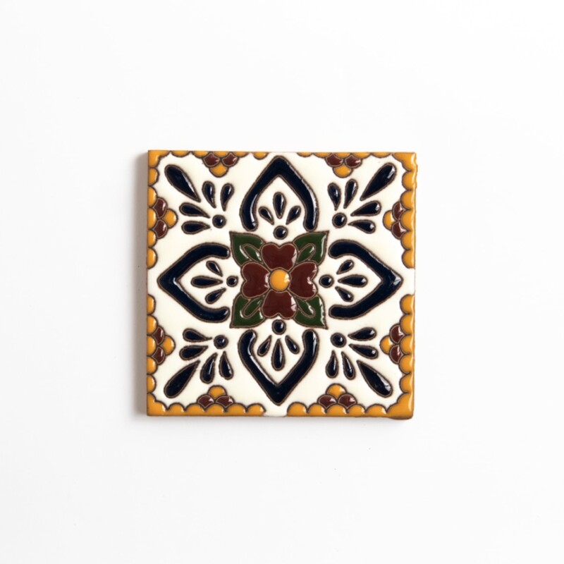 Talavera Glossy Ciruela Glazed Terracotta Tiles 4x4