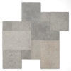Argento, miscela Chateau Gris spazzolata, motivo Versailles, motivi calcarei, motivo Versailles (TL91771)