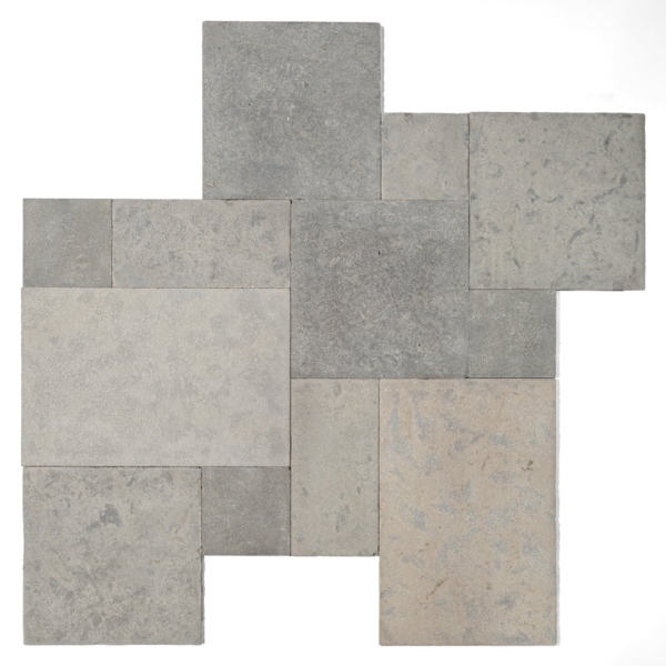Argento, miscela Chateau Gris spazzolata, motivo Versailles, motivi calcarei, motivo Versailles (TL91771)