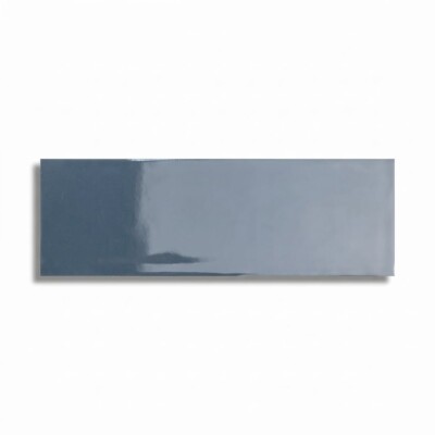 Steel Blue Glossy Bits Porcelain Tiles 1 1/2x4 5/8
