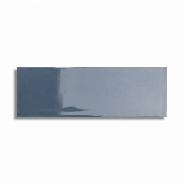 Steel Blue Glossy Bits Porcelain Tiles 1 1/2×4 5/8