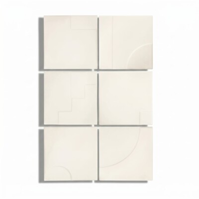 Talc Matte Casbah Deco Ceramic Tiles 5x5