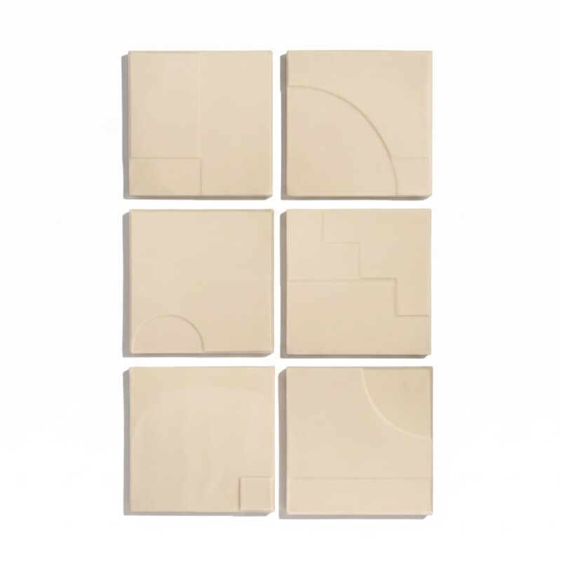 Sand Matte Casbah Deco Ceramic Tiles 5x5