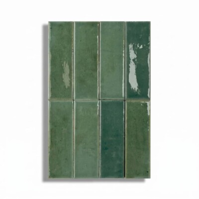 Fennel Glossy Colour Notes Ceramic Tiles 1 5/8x5