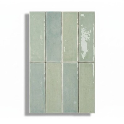 Kiwi Glossy Colour Notes Ceramic Tiles 1 5/8x5