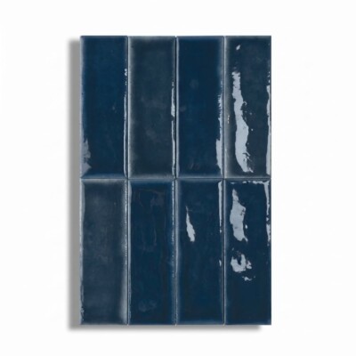 Indigo Glossy Colour Notes Ceramic Tiles 1 5/8x5