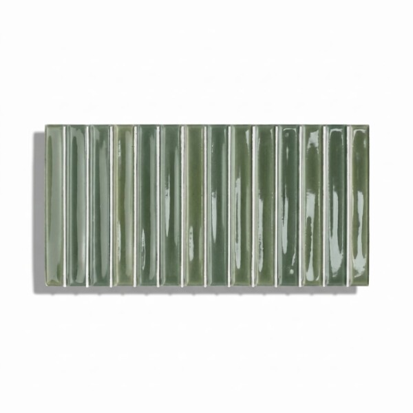 Fennel Glossy Colour Notes Bars Ceramic Tiles 5×10