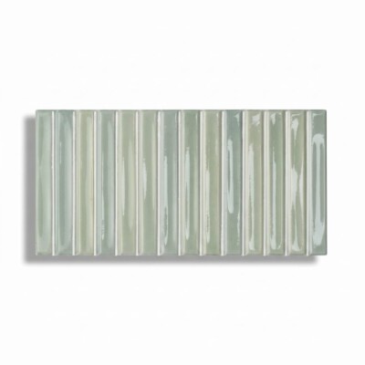 Kiwi Glossy Colour Notes Bars Ceramic Tiles 5x10