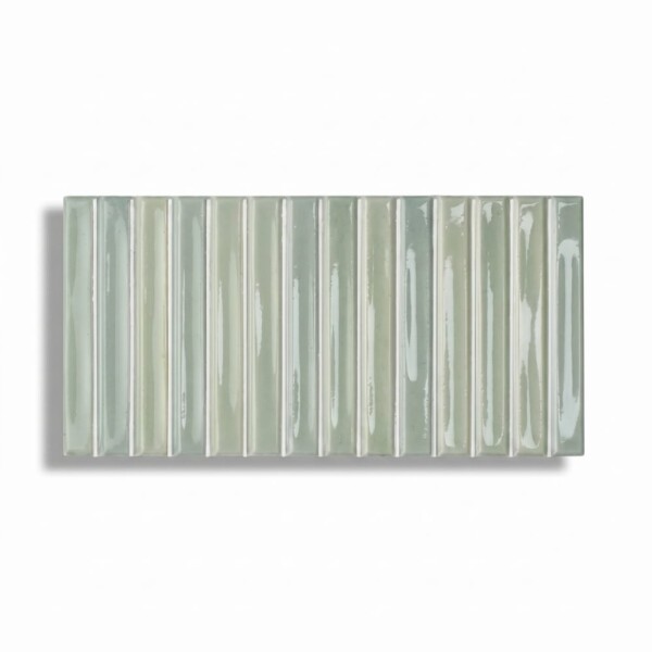 Kiwi Glossy Colour Notes Bars Ceramic Tiles 5×10