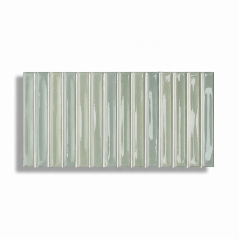 Kiwi Glossy Colour Notes Bars Ceramic Tiles 5×10