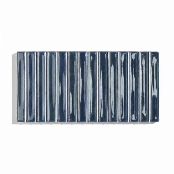 Indigo Glossy Colour Notes Bars Ceramic Tiles 5×10