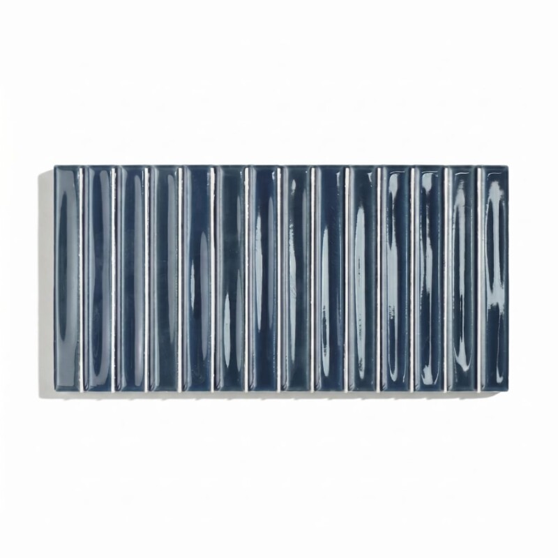 Indigo Glossy Colour Notes Bars Ceramic Tiles 5×10