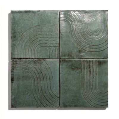 Green Matte Enso Ceramic Ceramic Tiles 5x5
