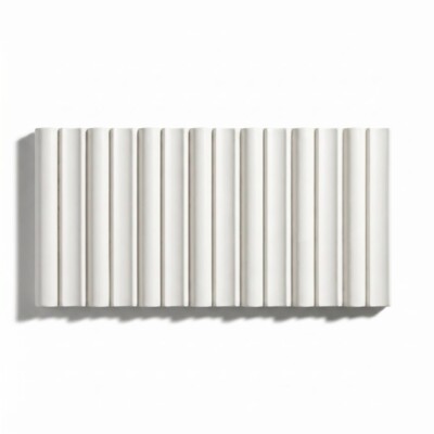 White Glossy Faces Ceramic Ceramic Tiles 5x10
