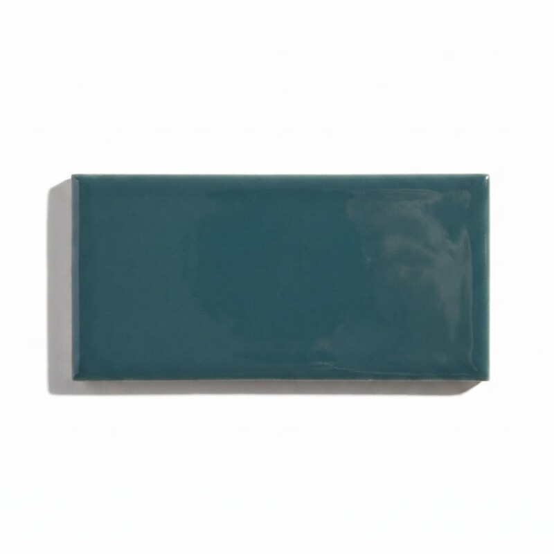 Peacock Blue Glossy Fayenza Ceramic Ceramic Tiles 2 1/2x5