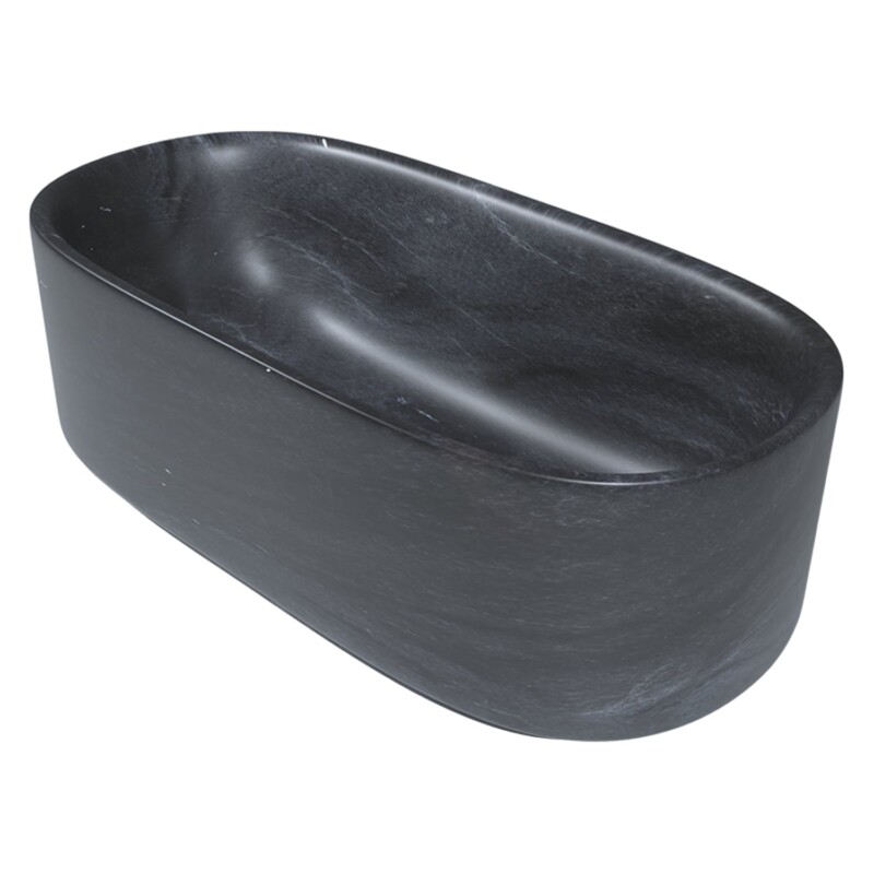 Bardiglo Royal Honed Marble Tub 33 30/64x78 47/64