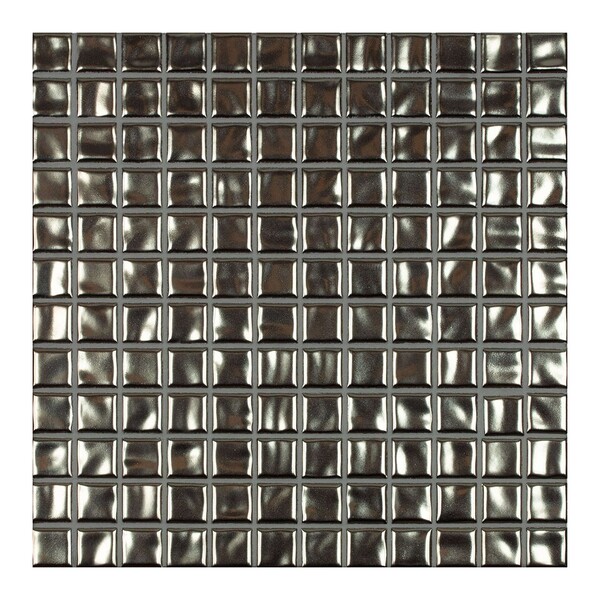 Mosaïque en porcelaine émaillée métallisée 1×1 9 1/16×9 1/16 Image