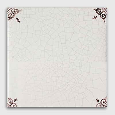 Blanc Sepia Crackled Glazed Ceramic Tile 5x5