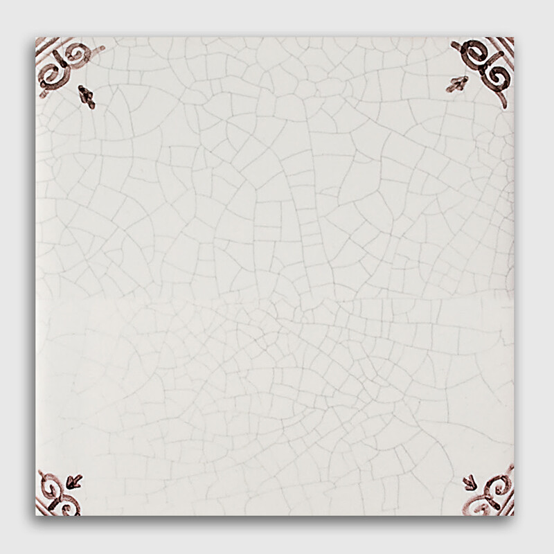 Blanc Sepia Crackled Glazed Ceramic Tiles 5x5