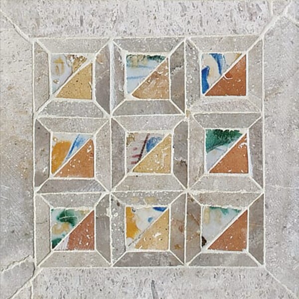 Chana Quilt Honed Limestone Mosaic 8x8