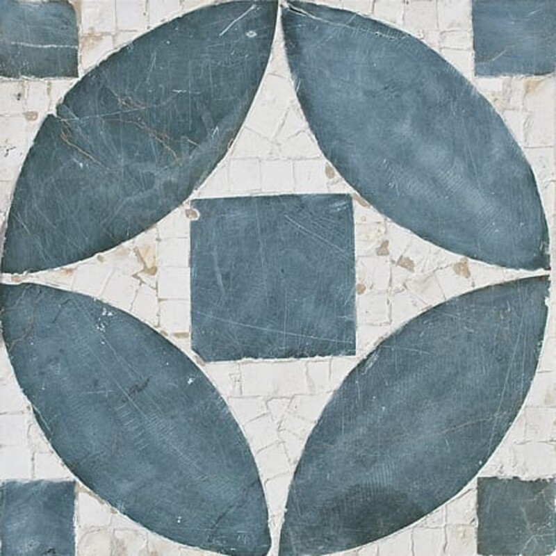 Sacchi, Olive/white Honed Limestone Mosaic 8x8