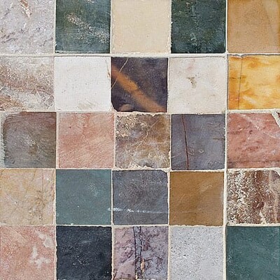 San Tropez Honed Medley Limestone Mosaic 10x10