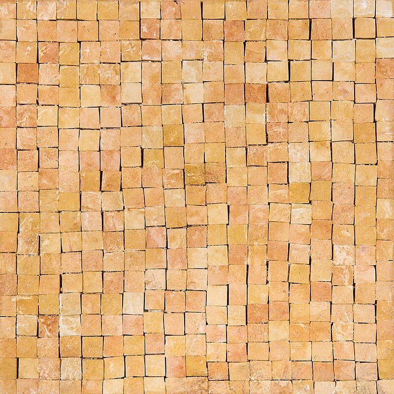 Yellow Honed Limestone Mosaic 8x8