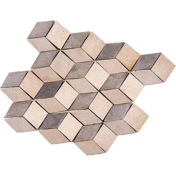 Oudna Honed Limestone Mosaic 8×8 Image