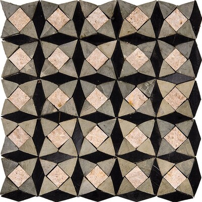 Touzeur Honed Limestone Mosaic 11 5/8x11 5/8