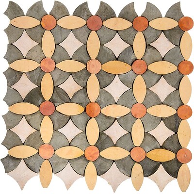 Sousse Honed Limestone Mosaic 11 5/8x11 5/8