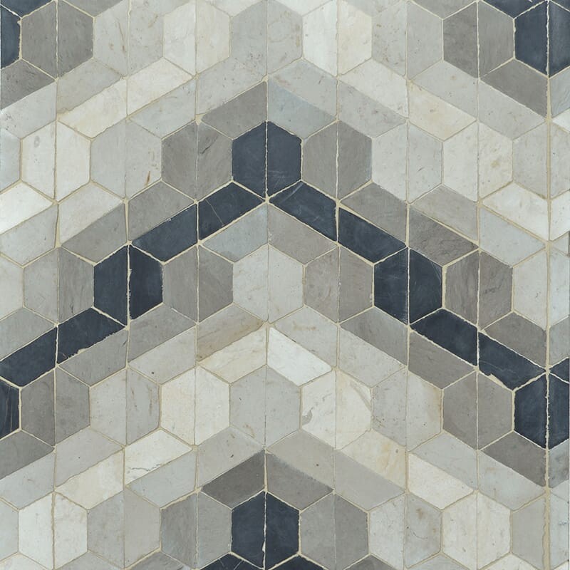 Shiri Honed Limestone Mosaic 12x9