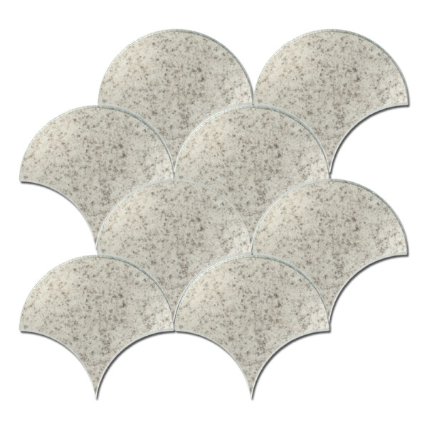 Fan Glossy Glass Mosaics 10 1/16×10 1/16