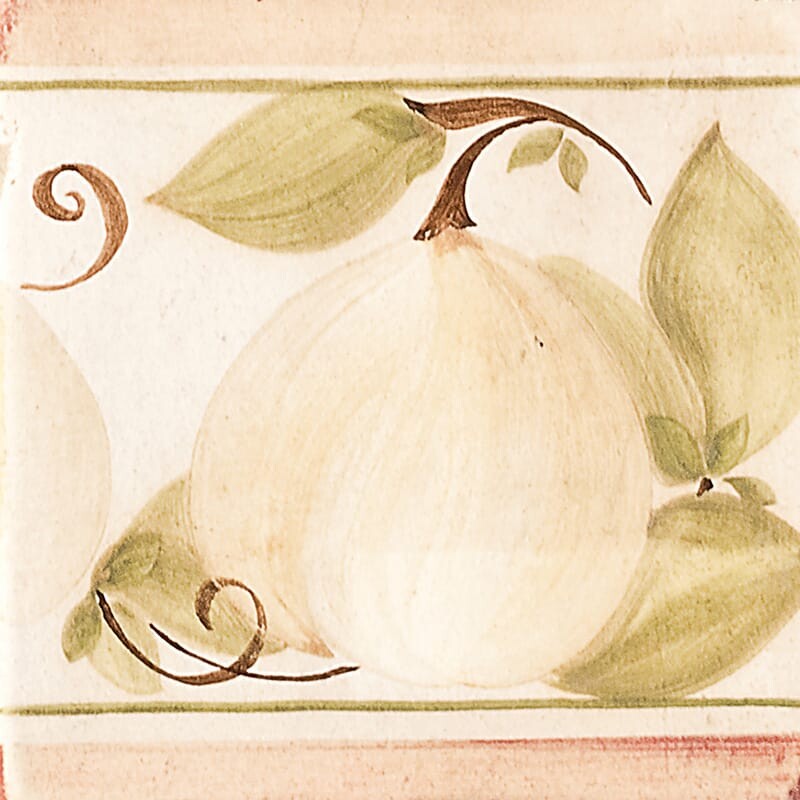 Pear Stained Ceramic Borders 4x4
