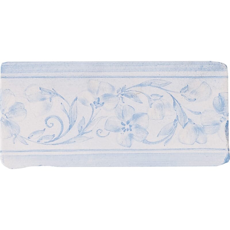Hand Painted Ceramic Border Wall Tiles From Sintra, Portugal - 3x6 Inch - Portuguese Style