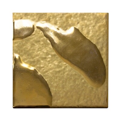Liquid Gold Glossy Ceramic Tile 12x12