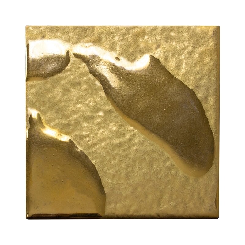 Liquid Gold Glossy Ceramic Tiles 12x12