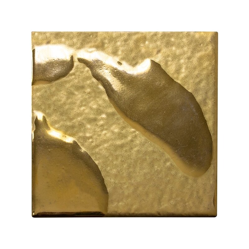 Liquid Gold Glossy Ceramic Tile 8×8 Image