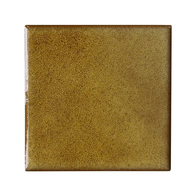 Mustard Crackled Ceramic Tile 8x8