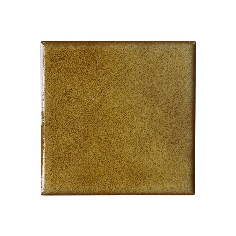 Mustard Crackled Ceramic Tile 6x6