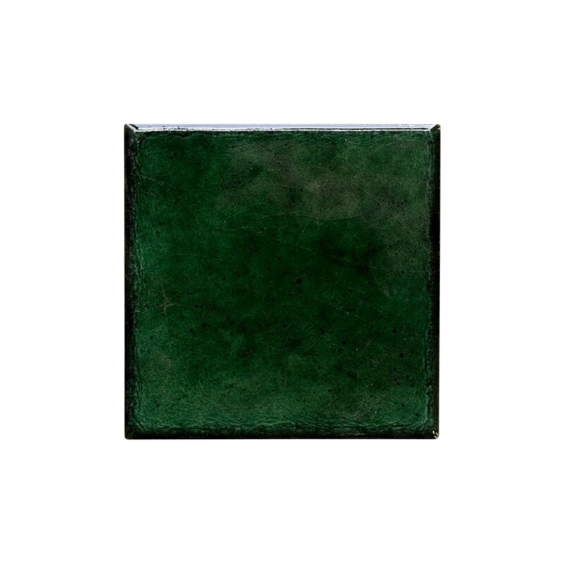 Emerald Crackled Ceramic Tile 4x4