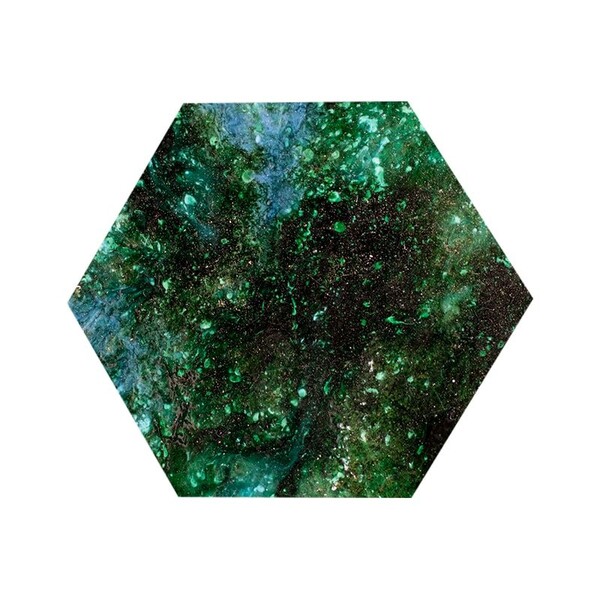 Starry Glossy Hexagon Ceramic Tile 4 Image