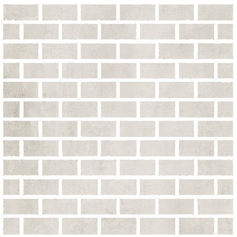 Runway Blanc Honed 1x2 Concrete Look Porcelain Mosaics 12x12