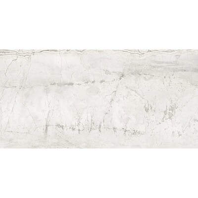 Romano White Polished Marble Look Porcelain Tile 24x48