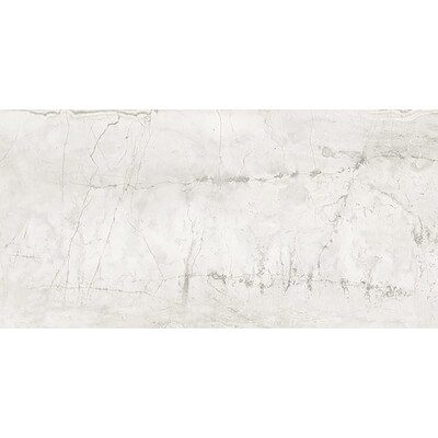 Romano White Polished Marble Look Porcelain Tile 12x24